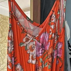 Torrid orange maxi dress size 0